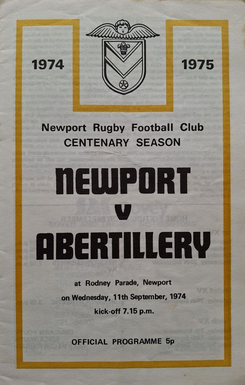 Newport v Abertillery (1974, Sep 11th)