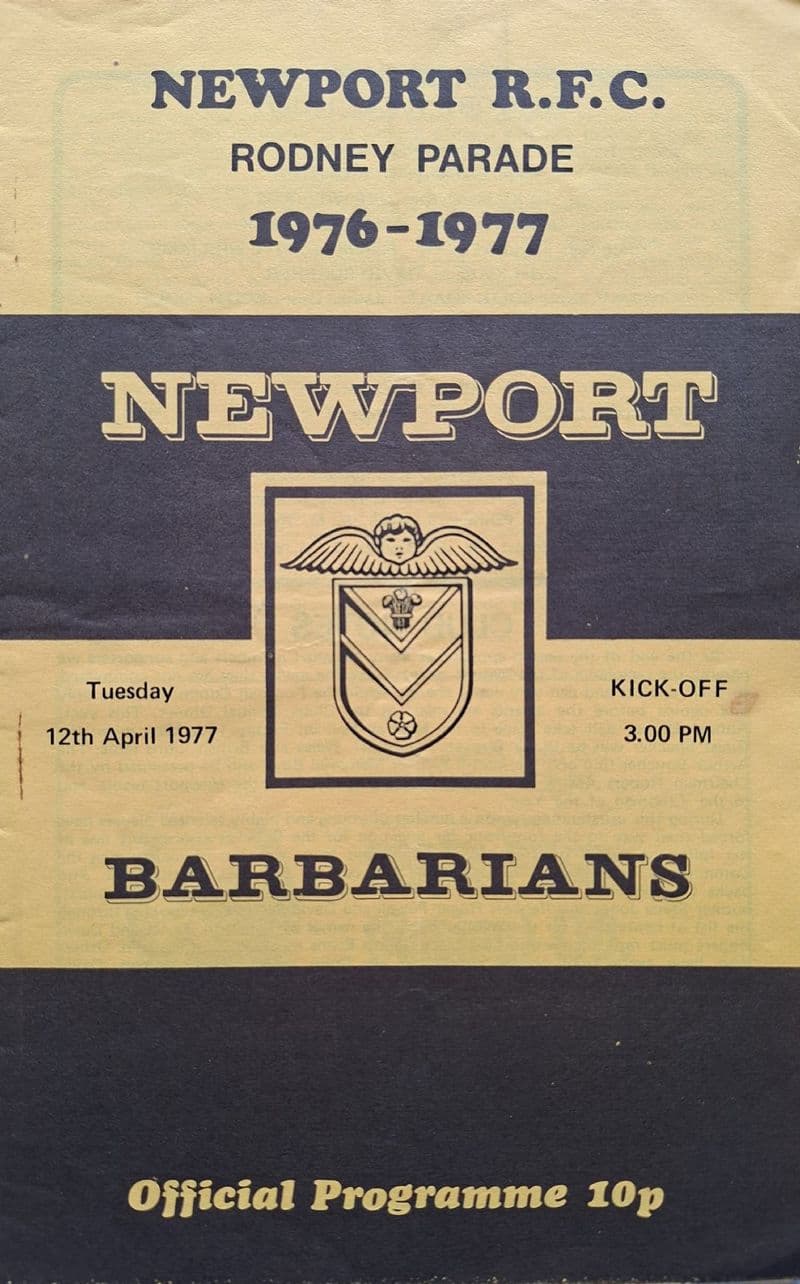 Newport v Barbarians (1977, Apr 12th)