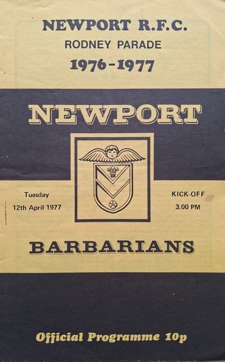 Newport v Barbarians (1977, Apr 12th)