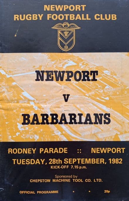 Newport v Barbarians (1982, Sep 28th)