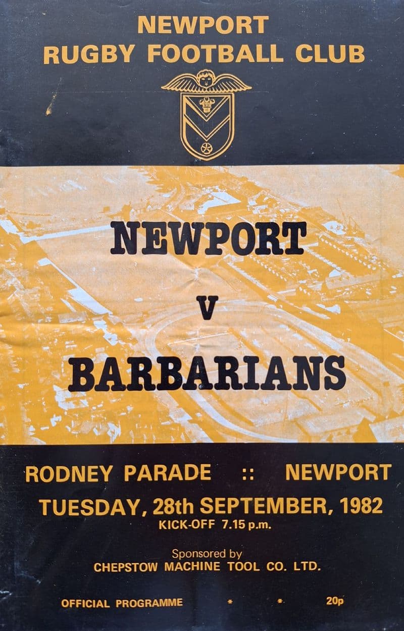 Newport v Barbarians (1982, Sep 28th)