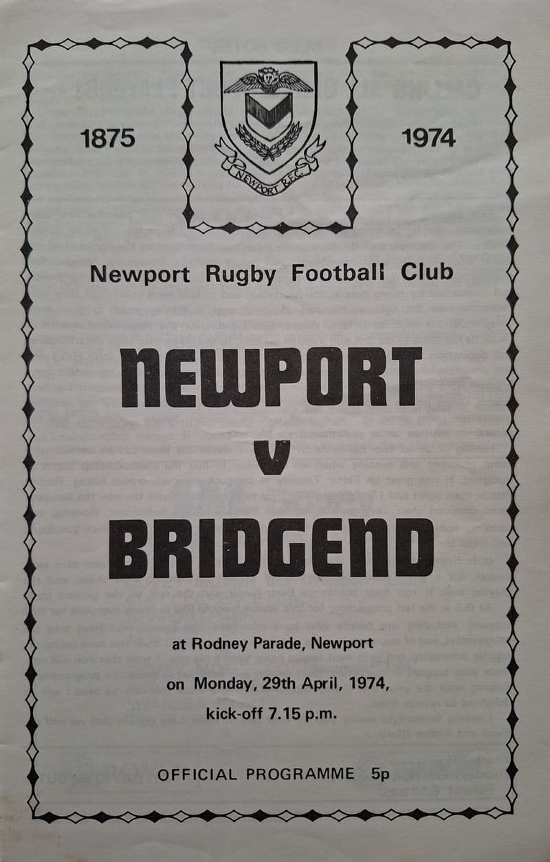 Newport v Bridgend (1974, Apr 29th)