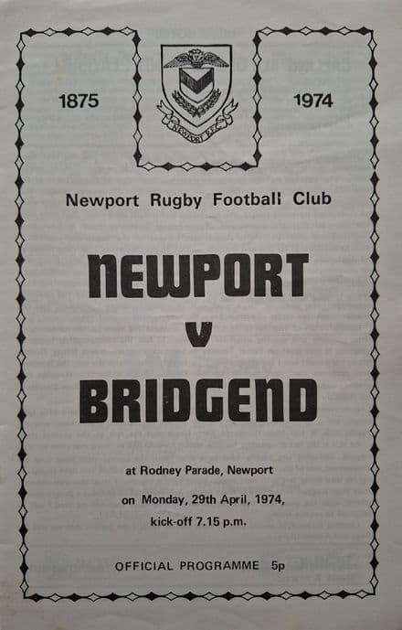 Newport v Bridgend (1974, Apr 29th)