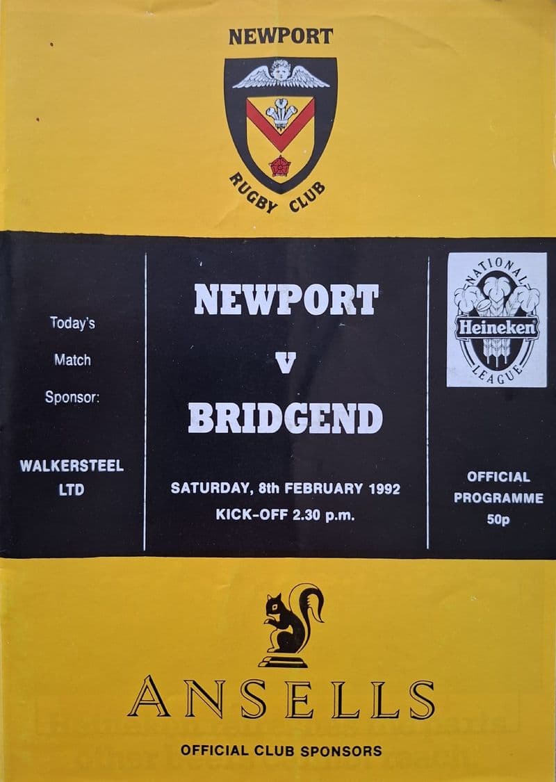 Newport v Bridgend (1992, Feb 8th)