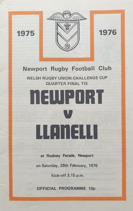Newport v Llanelli (1976, Feb 28th)