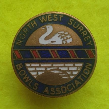 North West Surrey Bowls Association Enamel Pin Badge