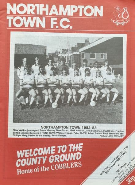 Northampton v Millwall, Milk Cup (1982, Sep 14th)