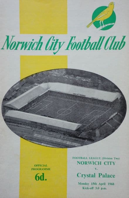 Norwich City v Crystal Palace, Div 2 (1968, Apr 15th)
