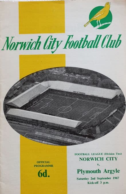 Norwich City v Plymouth Argyle, Div 2 (1967, Sep 2nd)