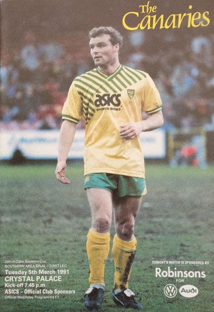 Norwich v Crystal Palace, ZDS Cup (1991, Mar 5th)
