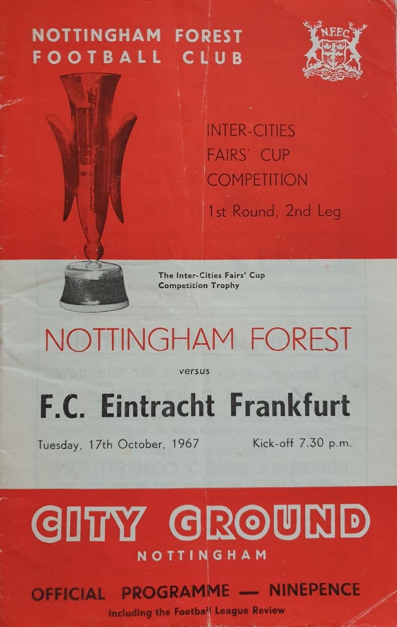 Nottingham Forest v Eintracht Frankfurt, Fairs Cup (1967, Oct 17th)