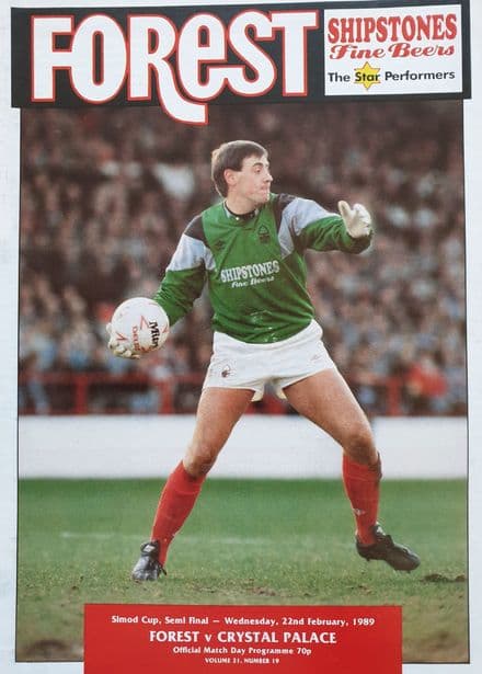 Nottm Forest v Crystal Palace, Simod Cup (1989, Feb 22nd)