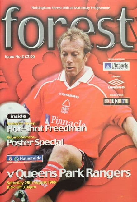 Nottm Forest v QPR, Div 1 (1999, Aug 28th)