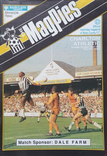 Notts County v Charlton, Div 2 (1990, Oct 30th)