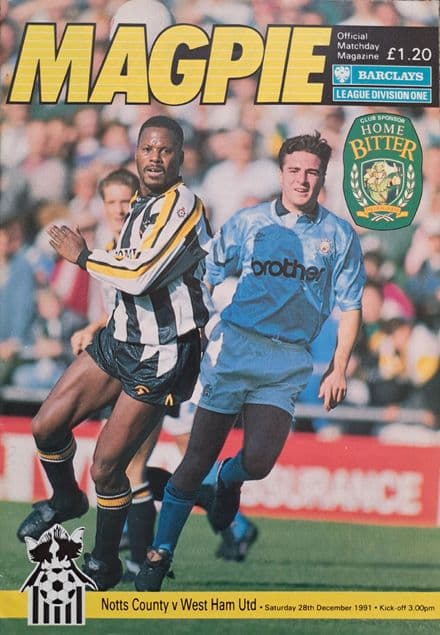 Notts County v West Ham, Div 1 (1991, Dec 28th)