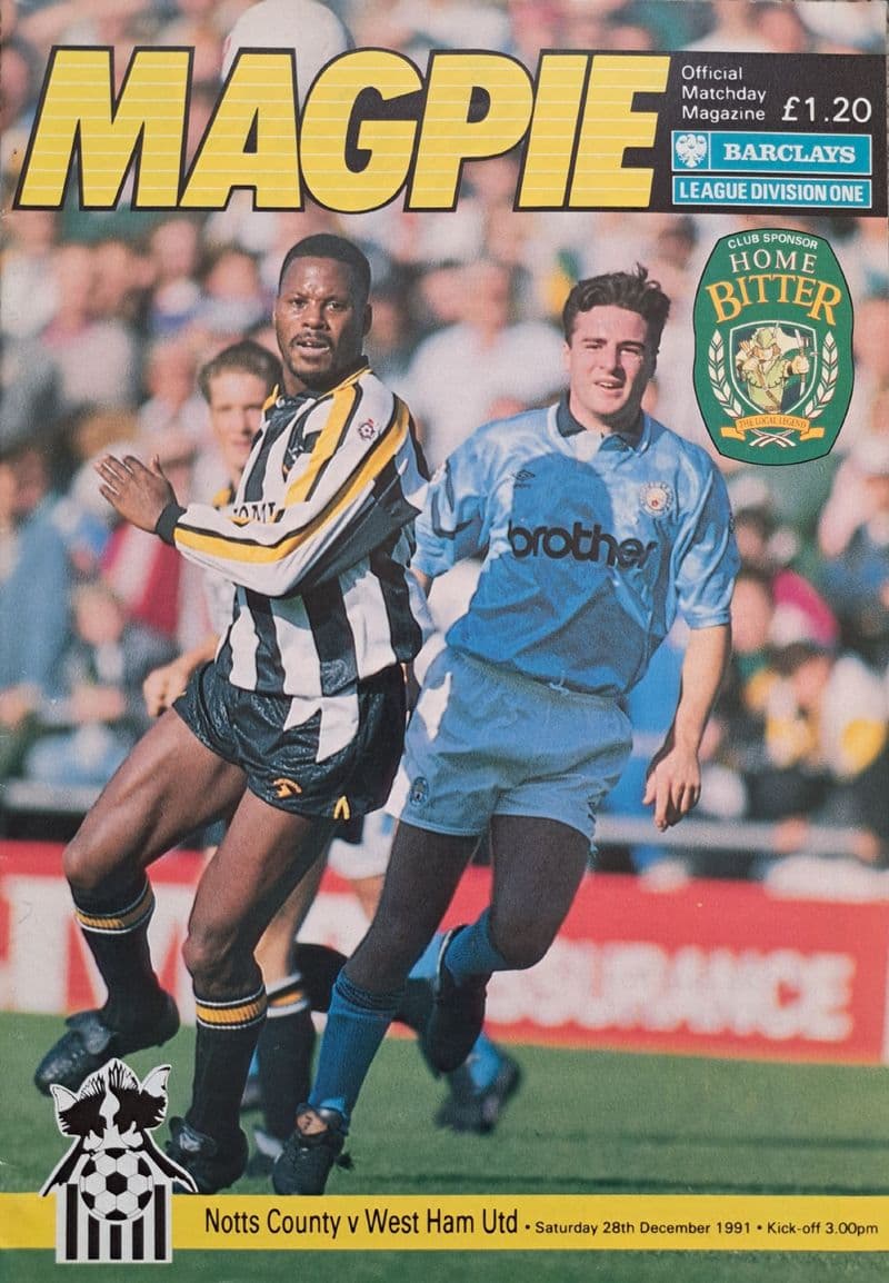 Notts County v West Ham, Div 1 (1991, Dec 28th)