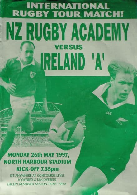NZ Rugby Academy v Ireland A (1997, May 26th)