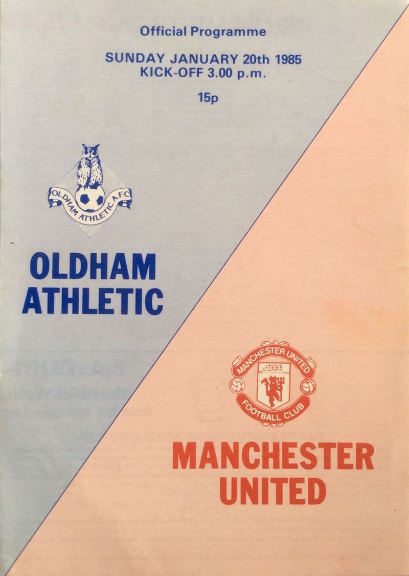 Oldham Athletic v Manchester United, Friendly (1985, Jan 20th)