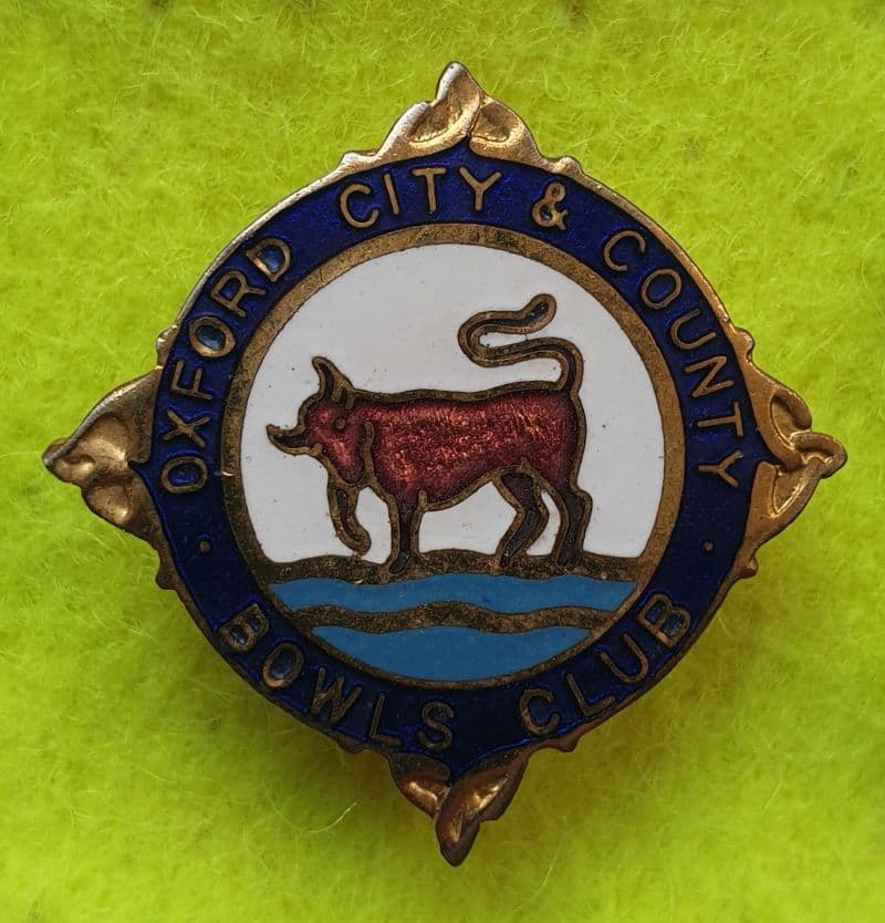 Oxford City & County Bowls Club Enamel Pin Badge