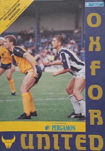 Oxford United v Wolves, Div 2 (1990, Sep 29th)