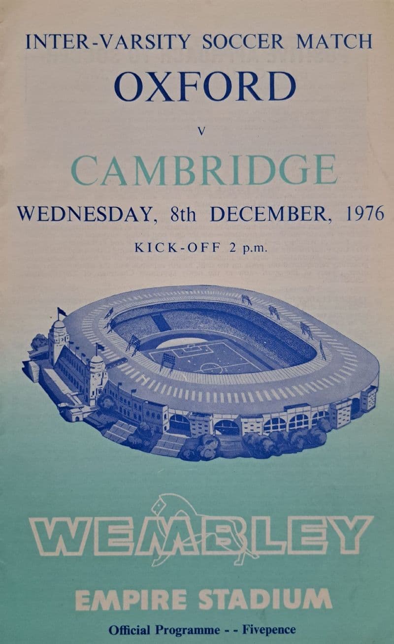 Oxford v Cambridge (1976, Dec 8th)