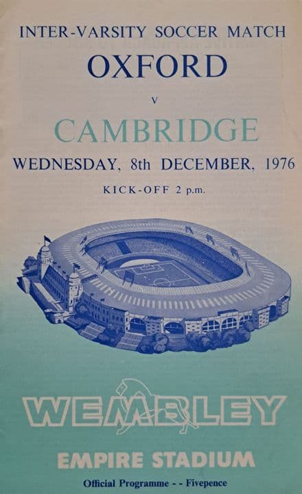 Oxford v Cambridge (1976, Dec 8th)
