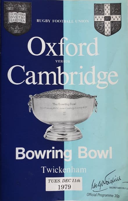 Oxford v Cambridge (1979, Dec 11th)