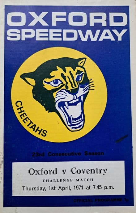 Oxford v Coventry (1971, Apr 1st)
