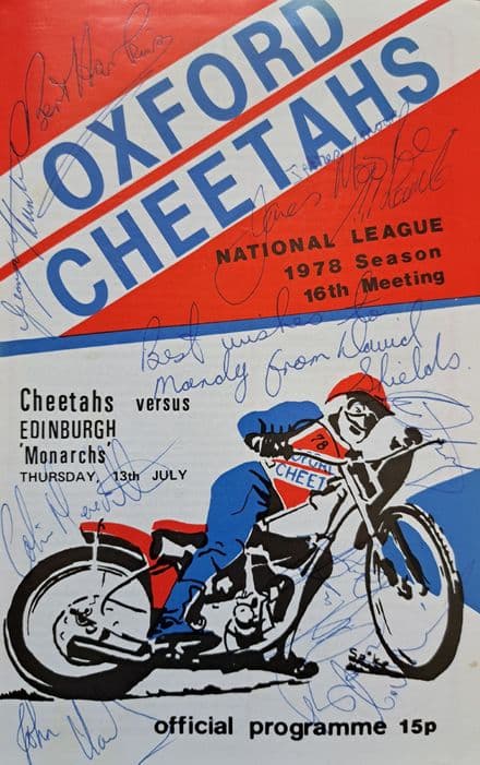 Oxford v Edinburgh (1978, Jul 13th) SIGNED
