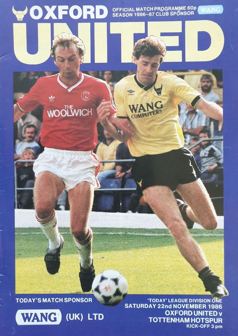 Oxford v Tottenham, Div 1 (1986, Nov 22nd)