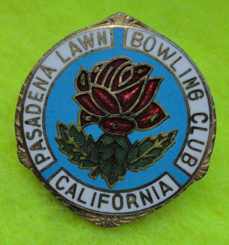 Pasadena Lawn Bowling Club Enamel Pin Badge