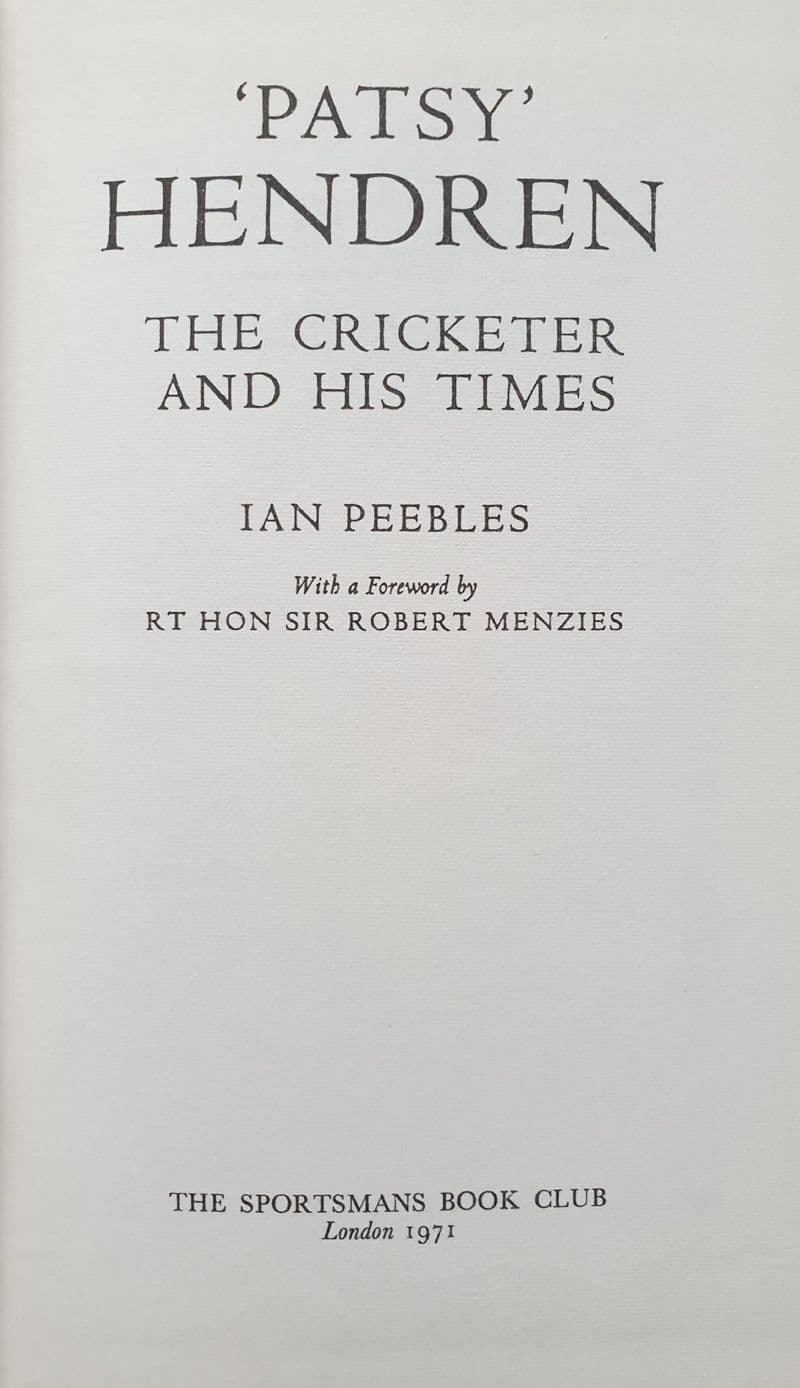 Patsy Hendren by Ian Peebles