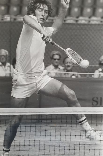 Peter Farrell Press Photo "Backhand Volley"