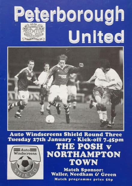 Peterborough v Northampton, Auto Windscreens Shield (1998, Jan 27th)