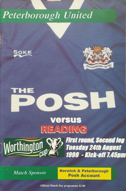 Peterborough v Reading, Worthington Cup (1999, Aug 24th)
