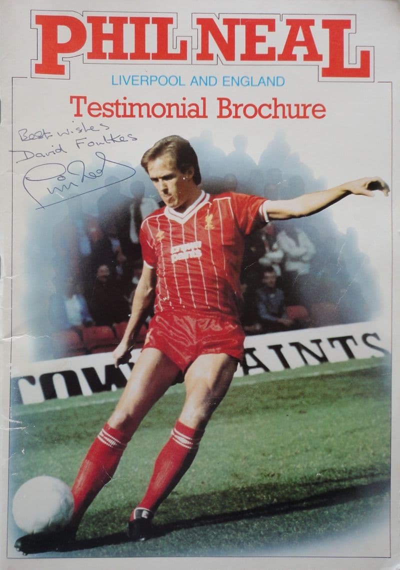 Phil Neal Testimonial Brochure (SIGNED)