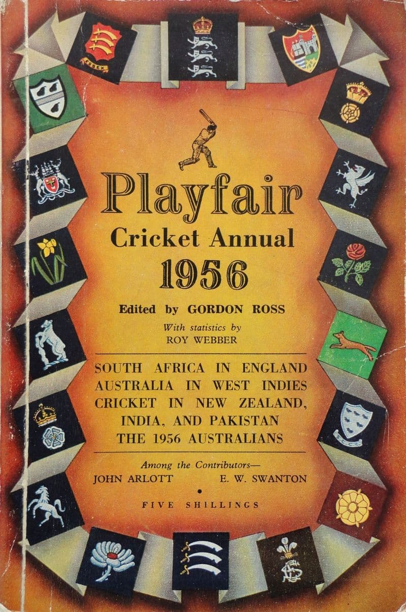 Playfair Cricket Annual 1956 ed by Gordon Ross (Very Good Condition)