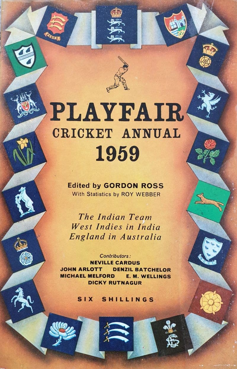 Playfair Cricket Annual 1959 ed by Gordon Ross (Good Condition)