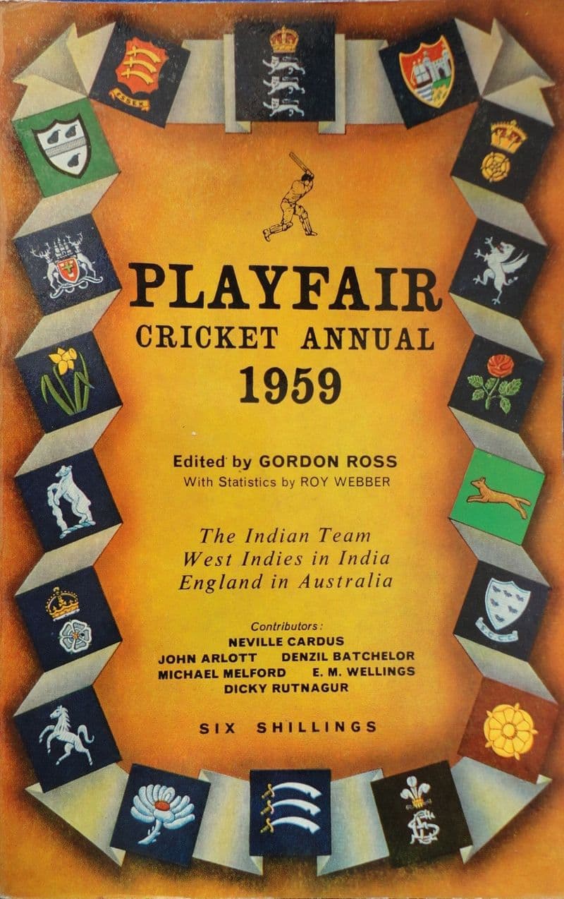 Playfair Cricket Annual 1959 ed by Gordon Ross (Very Good Condition)