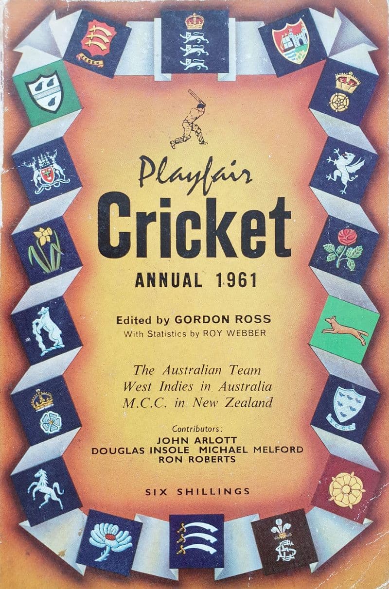 Playfair Cricket Annual 1961 ed by Gordon Ross (Good Condition)