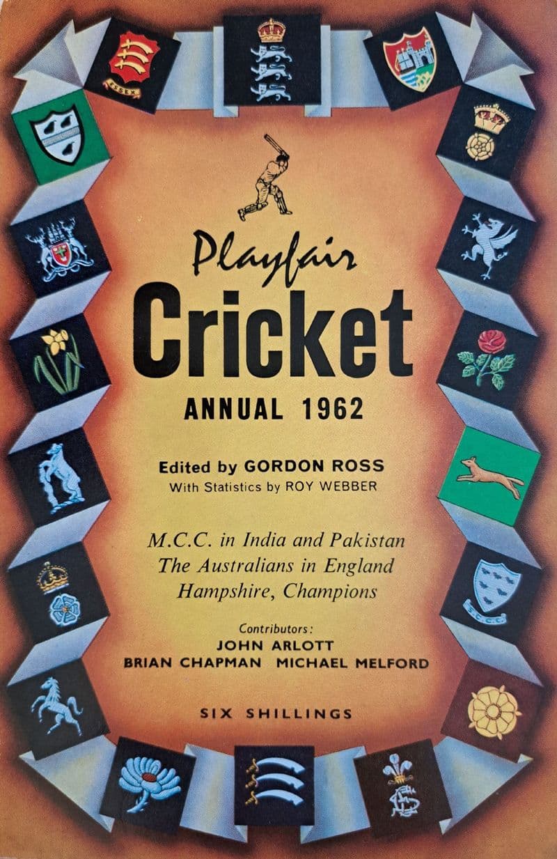 Playfair Cricket Annual 1962 ed by Gordon Ross (Good Condition)