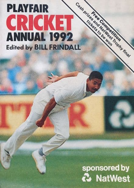 Playfair Cricket Annual 1992 ed by Bill Frindall