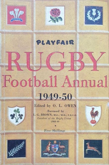 Playfair Rugby Annual 1949-50 ed by OL Owen