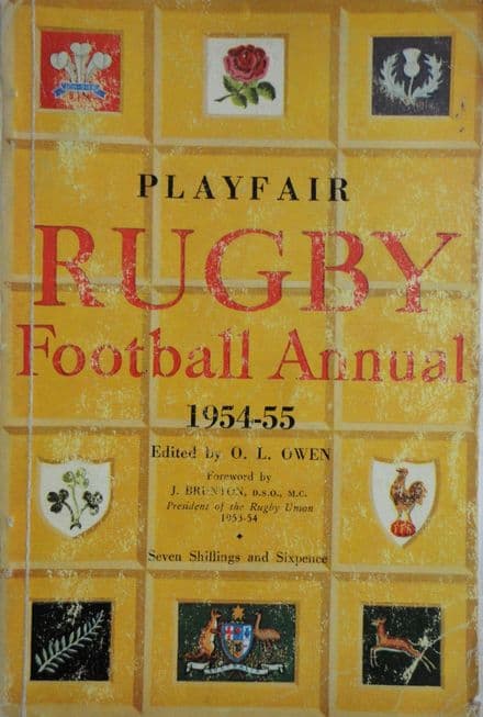 Playfair Rugby Annual 1954-55 ed by OL Owen