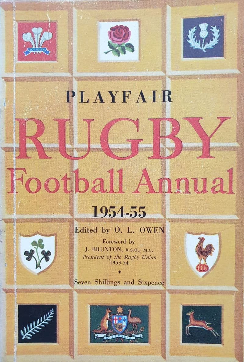 Playfair Rugby Annual 1954-55 ed by OL Owen (Good)