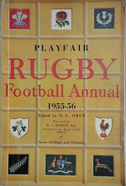Playfair Rugby Annual 1955-56 ed by OL Owen
