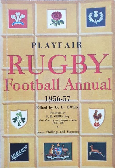 Playfair Rugby Annual 1956-57 ed by OL Owen