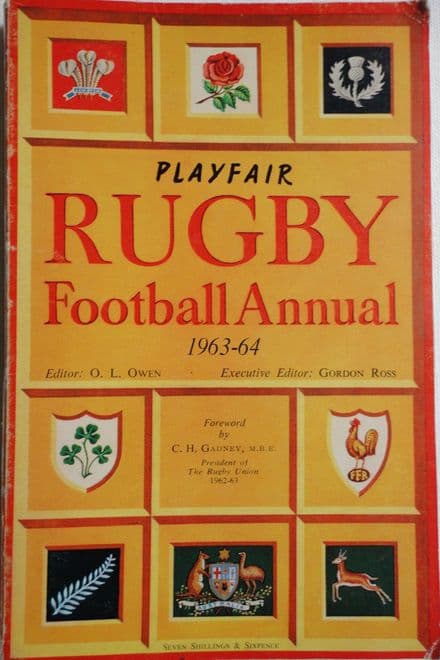 Playfair Rugby Annual 1963-64 ed by OL Owen