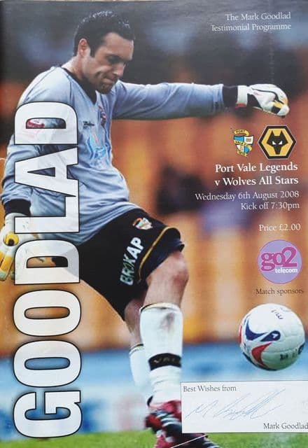 Port Vale Legends v Wolves All Stars (2008, Aug 6th)
