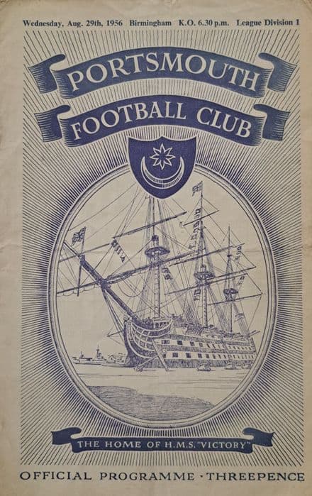 Portsmouth v Birmingham City, Div 1 (1956, Aug 29th)